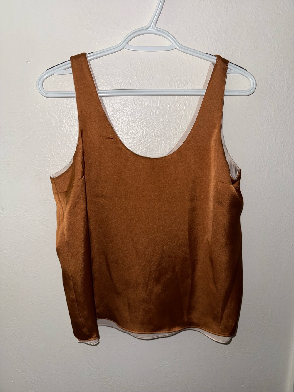 Express Bronze-Brown Satin Scoop Neck Camisole